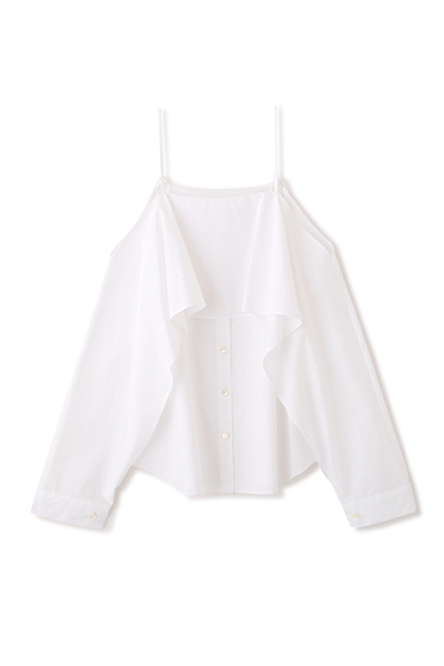 デザインスリーブキャミブラウス