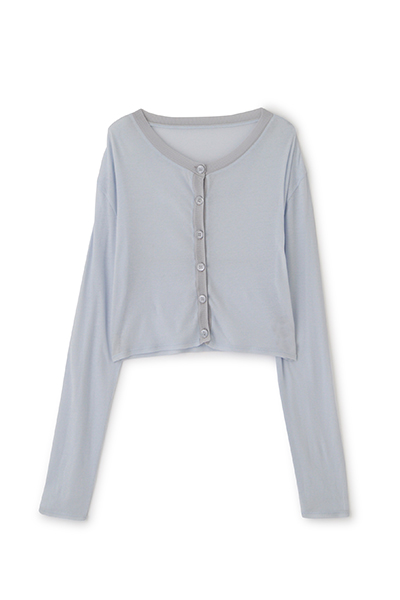 クロップドシアーカーディガン