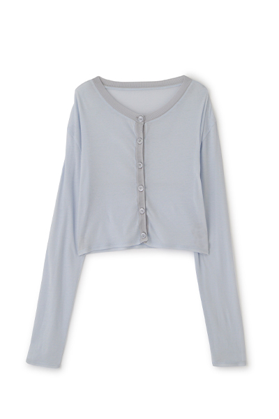 クロップドシアーカーディガン