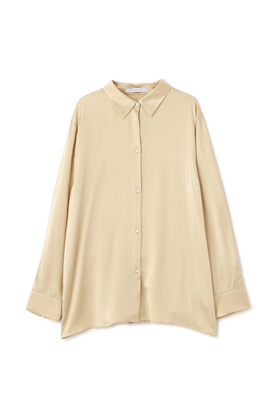ボックスシルエットシルクシャツ