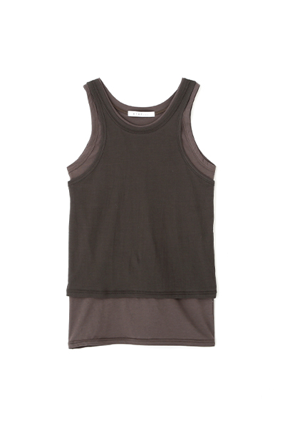 レイヤードバイカラータンクトップ