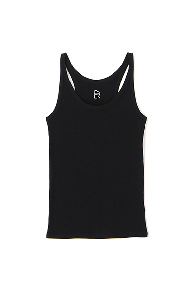 ラウンドネックリブアメスリタンクトップ