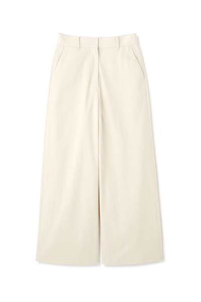 コットンツイルワイドパンツ