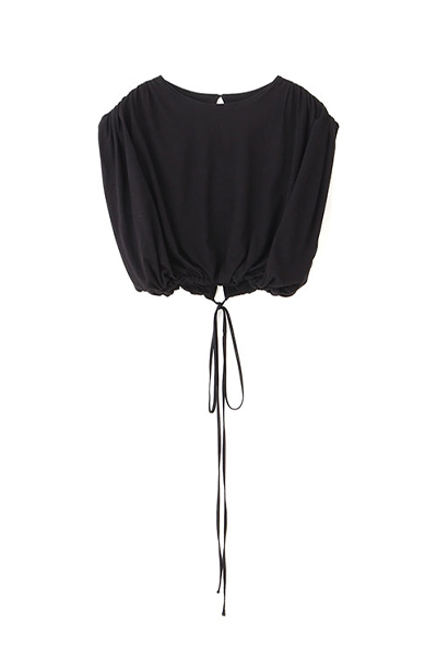 バックスリットギャザーカットソーPO