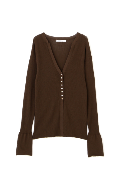シアーリブニットカーディガン
