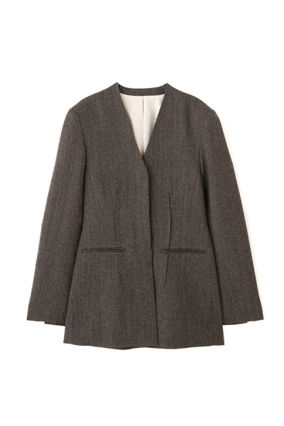 SANTEウエストシェイプノーカラージャケット