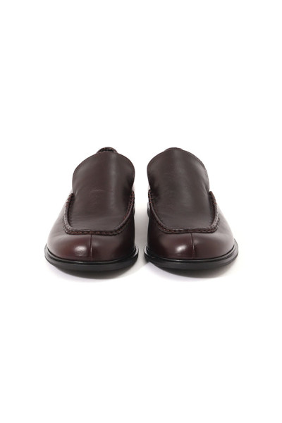 オイルドレザーフラットローファー