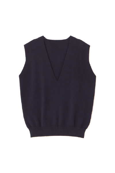 コットンシルクスリーブレスニットPO