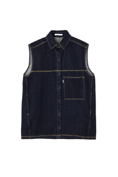 EDWIN×ETRE TOKYOスリーブレスデニムミニワンピース