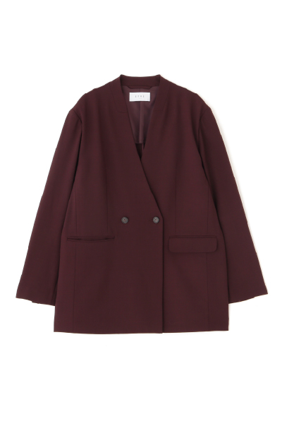 サイロスパンノーカラーダブルブレストジャケット