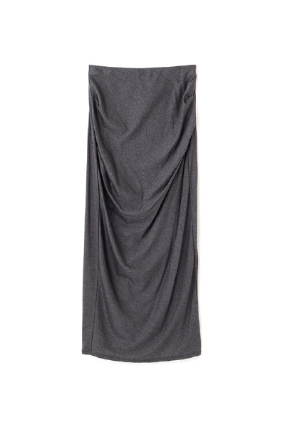 サイドランダムギャザーロングスカート