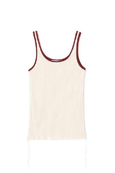 バイカラーランダムテレコタンクトップ