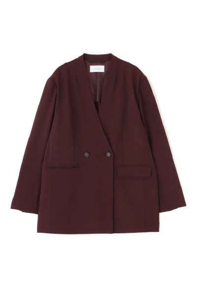 サイロスパンノーカラーダブルブレストジャケット