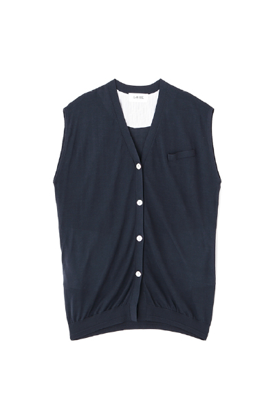 SANTE シルクVネックニットベスト