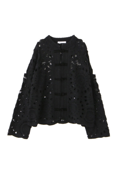 エンブロイダリーニットジャケット