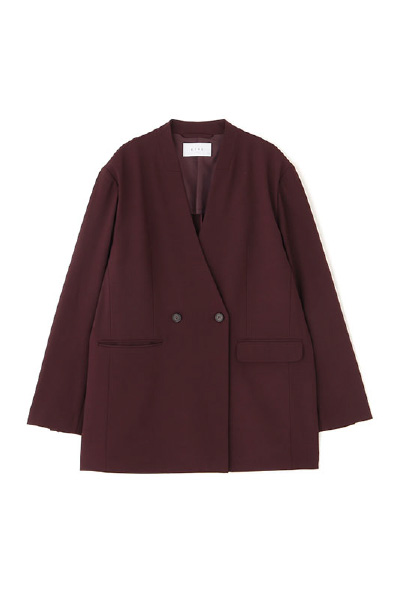 サイロスパンノーカラーダブルブレストジャケット