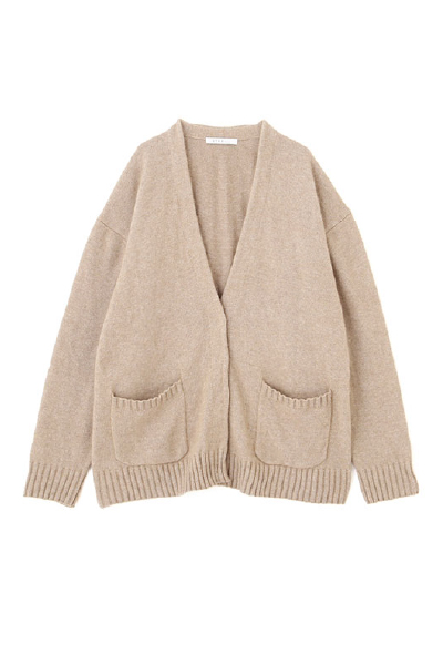 プレーンステッチVネックニットカーディガン