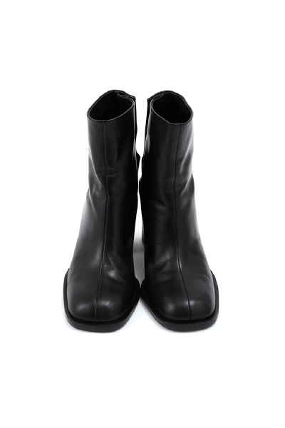 スムースレザーショートブーツ