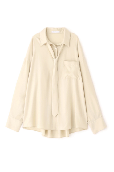 キュプラネクタイオーバーサイズシャツ