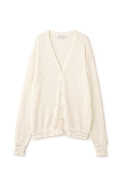 リリヤーンリネンVネックカーディガン