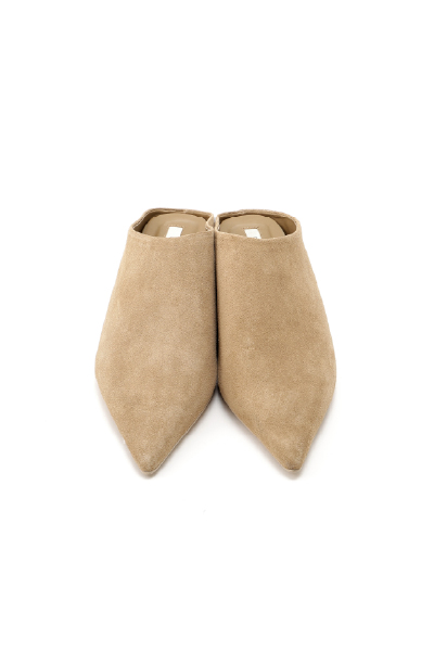 ポインテッドインヒールレザーミュール