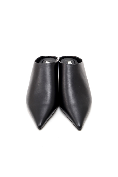 ポインテッドインヒールレザーミュール