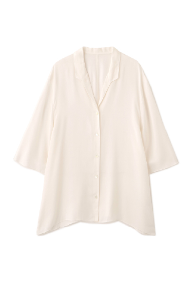 オープンネックキュプラシャツ