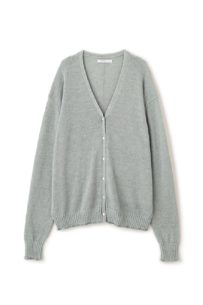 リリヤーンリネンVネックカーディガン