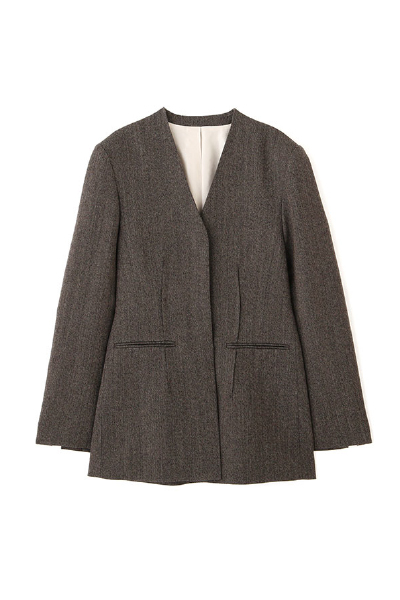 SANTEウエストシェイプノーカラージャケット