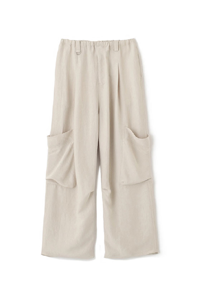 バックサテンリラクシーカーゴパンツ