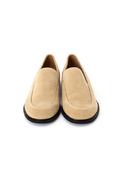 スウェードフラットローファー