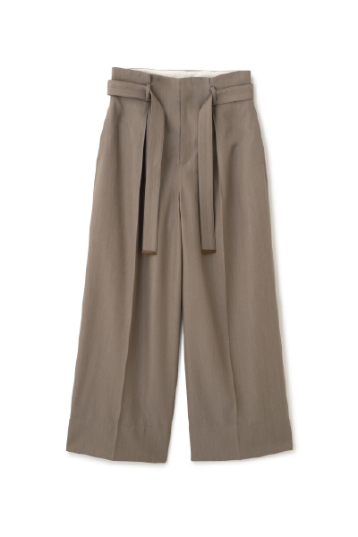 ベルテッドタックワイドパンツ