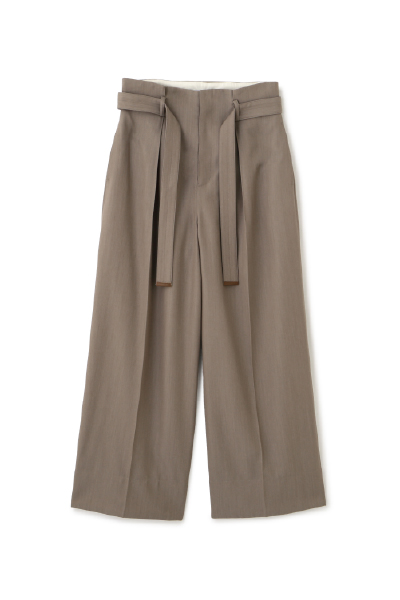 ベルテッドタックワイドパンツ