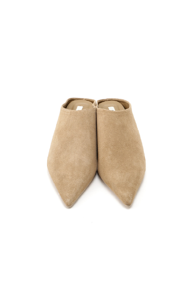 ポインテッドインヒールレザーミュール