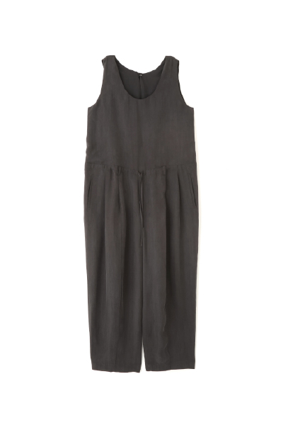 クルーネックキュプラタンクオールインワン