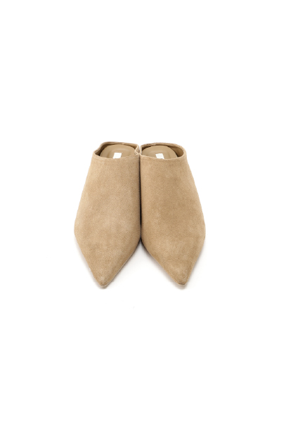 ポインテッドインヒールレザーミュール