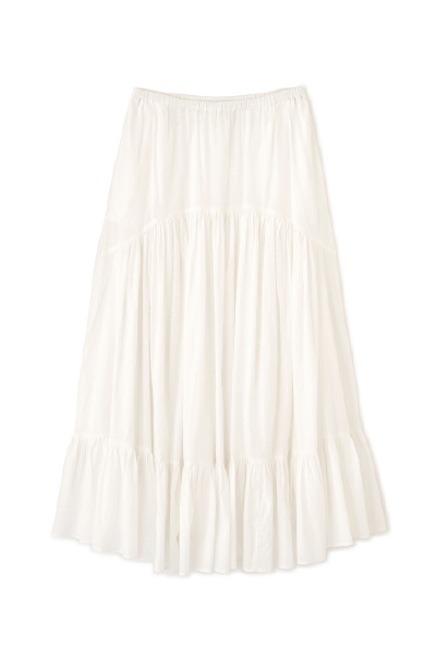 エアリーコットンガーメントダイボリュームスカート