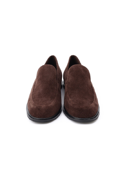 スウェードフラットローファー